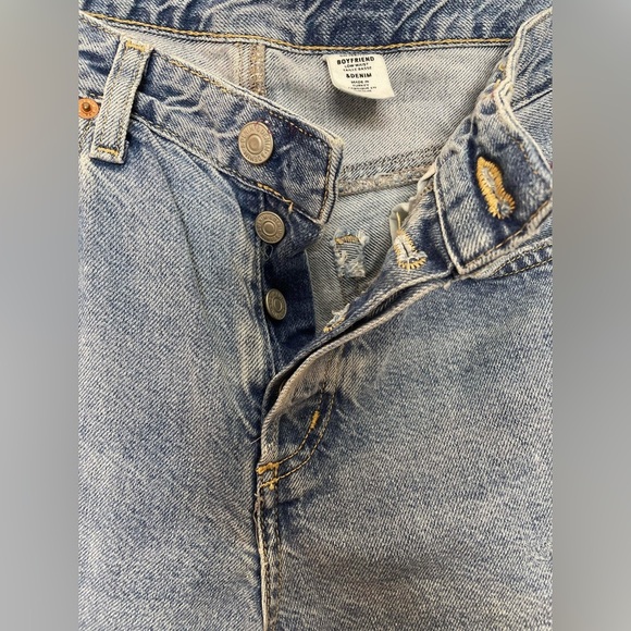 H&M & denim jeans low waist distressed, boyfriend, jeans size 28 - Picture 7 of 11